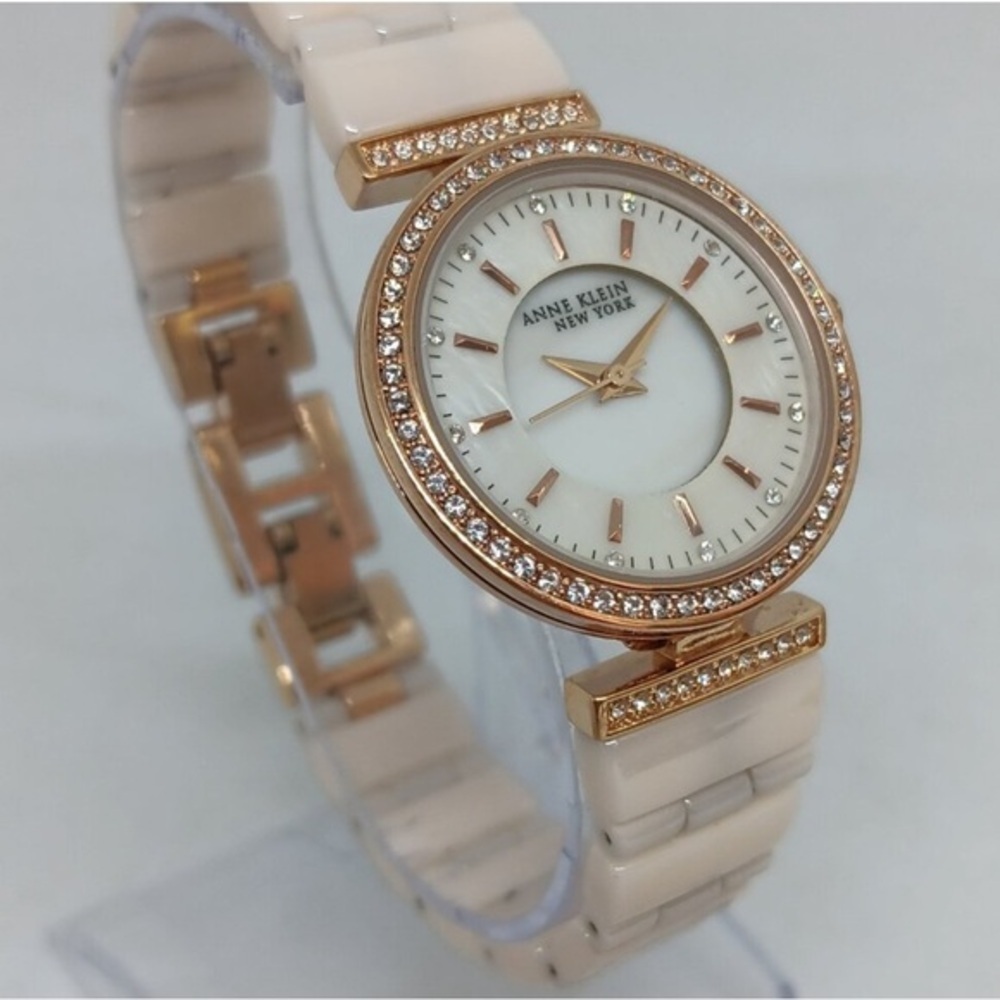 Anne Klein  Gold and White Timepiece